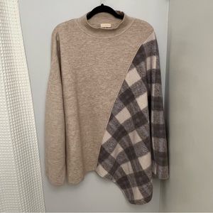 Anthropologie Pilcro Mixed Plaid Poncho
